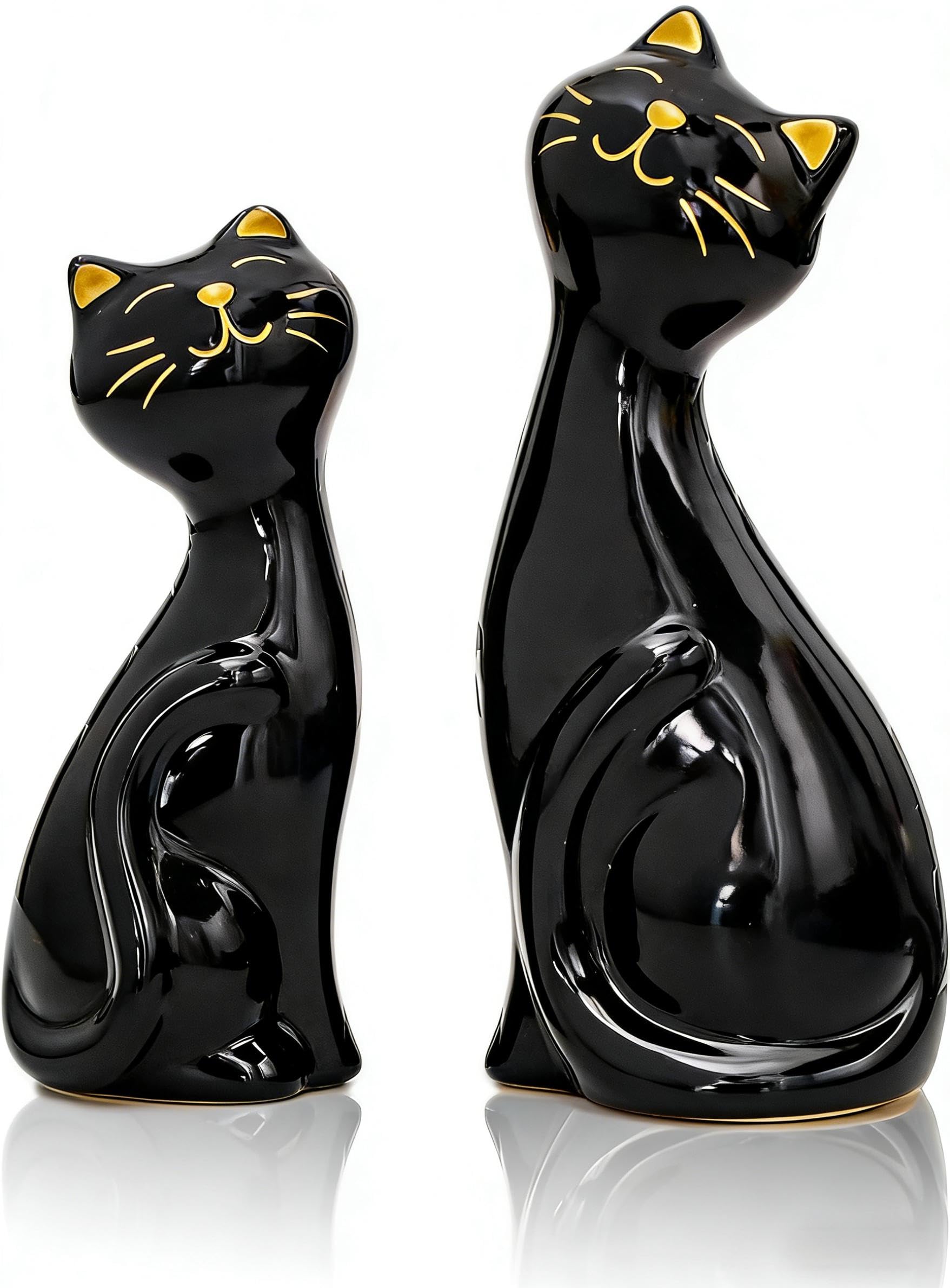 Amazon.com: Wisifayardin 2pcs Black Cat Figurines and Statues for